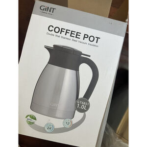 NEW GiNT 34Oz (1L) Stainless Steel Coffee Pot 12 Hour Hot / 24 Hour Cold